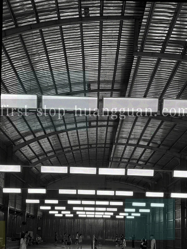 手持手机浏览深色界面的剪影，背景为车间灯光虚影